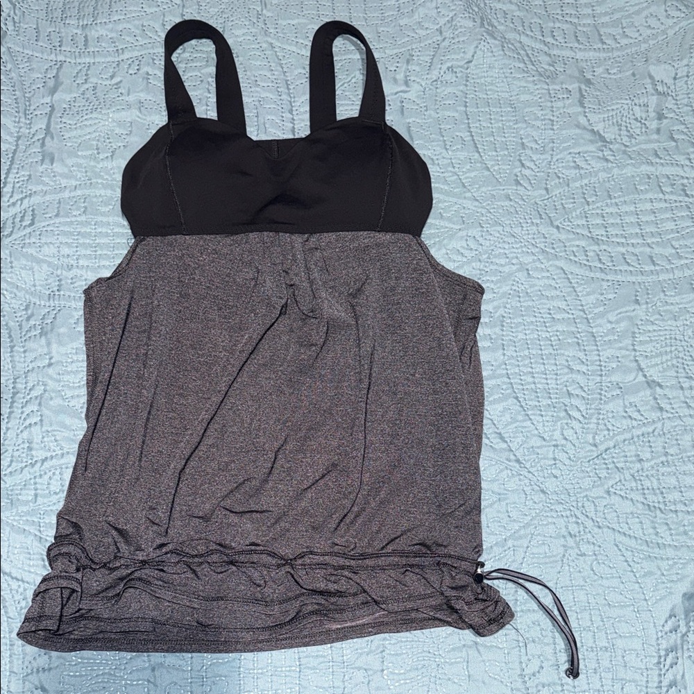 Lululemon Athletica Black and Gray Tank Top